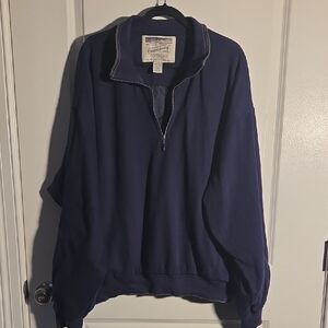 Men's Classic Navy Zip-Up Sweater